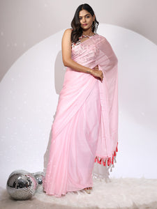 Chiffon Dual Tone Party Wear Design Saree