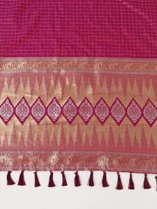 Soft Silk Woven Design Zari Kanchi Blend Banarasi Saree