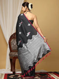 Black Colour Banarasi Katan Silk Kanchi Zari Weaving Saree