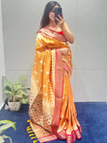 Soft Silk Banarasi saree With Zari Patola Pallu.