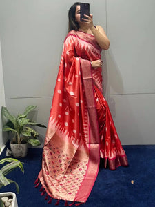 Soft Silk Banarasi saree With Zari Patola Pallu.