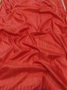 Soft Ghicha Silk Saree with Intricate Zari Border