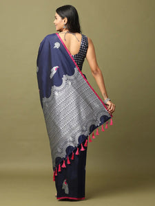 Banarasi Katan Silk Kanchi Zari Weaving Saree