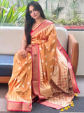 Elegant Soft Silk Banarasi saree with Zari Patola Pallu