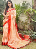 Soft Ghicha Silk Saree with Intricate Zari Border