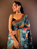 Rama Tissue Chanderi Kalamkari Saree