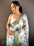 Rama Kota Doriya Floral Print Saree