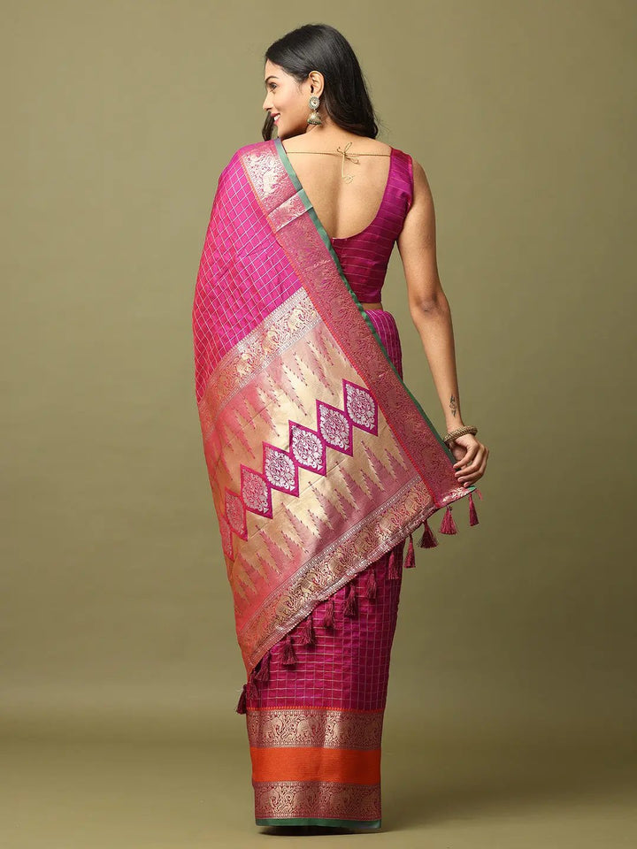 Soft Silk Woven Design Zari Kanchi Blend Banarasi Saree