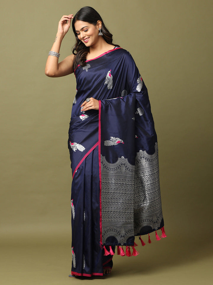 Banarasi Katan Silk Kanchi Zari Weaving Saree