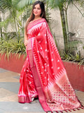 Soft Silk Banarasi saree With Zari Patola Pallu.