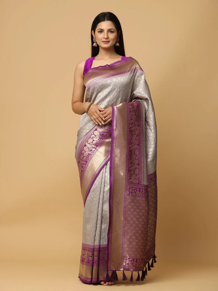 Banarasi Soft Silk Saree With Pattu Zari border 