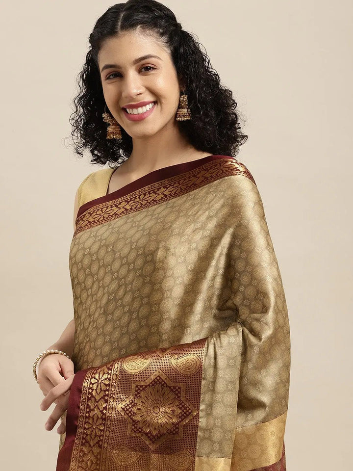 Buy Uppada Cotton Silk Saree With Self Butti | Urbanbuy