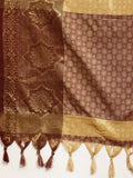 Brown Colour Self Butti Design Uppada Cotton Silk Saree