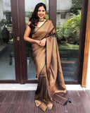 Black Banarasi Soft Silk Jacquard Work Saree