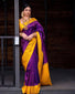 Striped Saree with Contrast Border